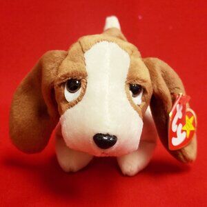 TY Beanie Babies Tracker The Basset Hound Dog Plush 1998 Stuffed Animal